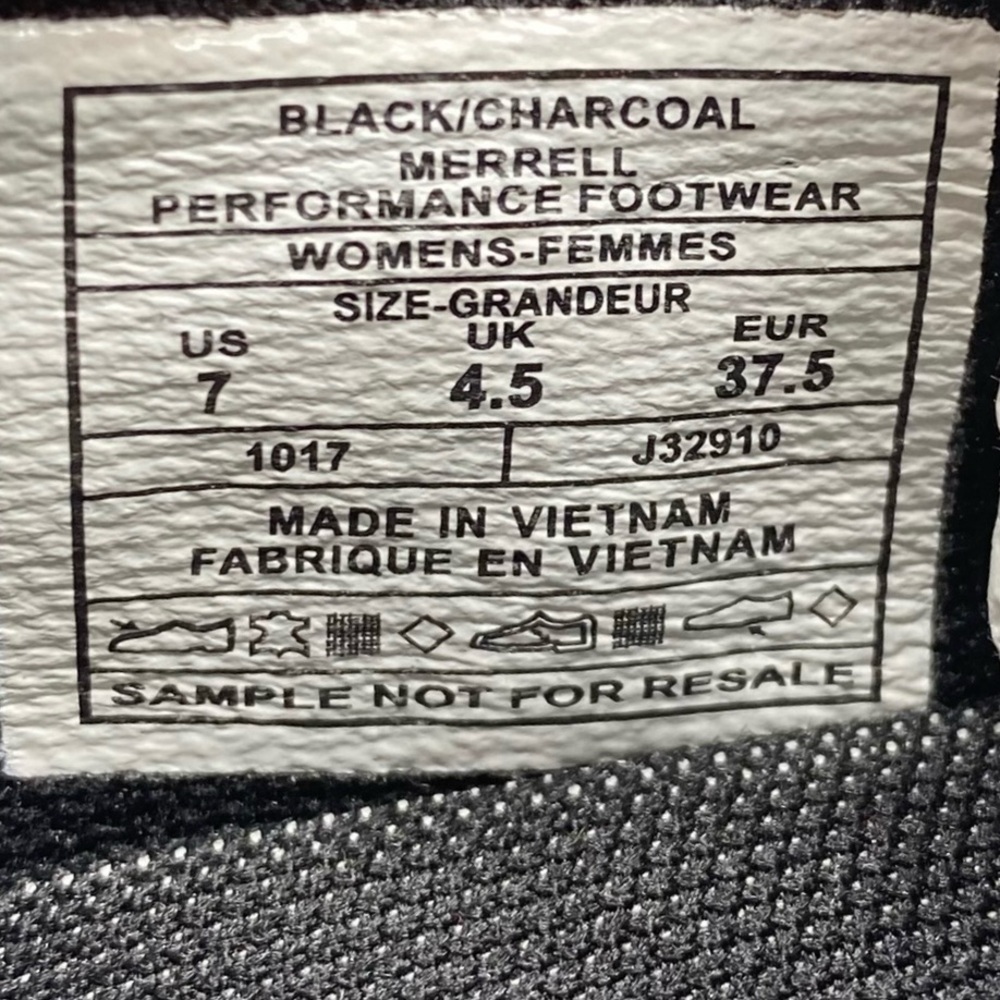 Merrell Womens Siren Guided Moc Jersey Trail Shoes Sz 7 Black Gray Leather - Picture 10 of 14